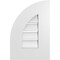Ekena Millwork Quarter Round Top Left Surface Mount PVC Gable Vent w/ 3-1/2"W x 1"P Standard Frame, 12"W x 18"H GVPQL12X1801SF - alternate 1